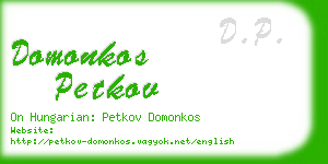 domonkos petkov business card